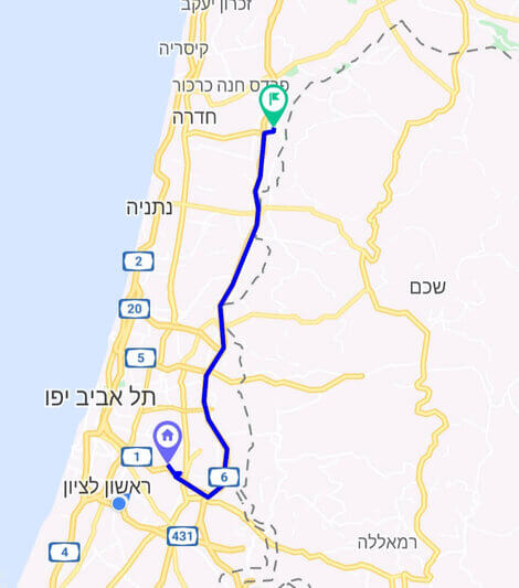 מחיר מונית משדה התעופה לבאקה אל גרביה