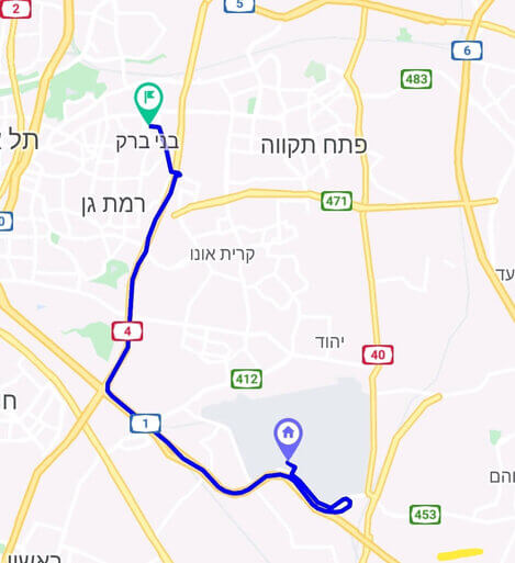 מחיר מונית משדה התעופה לבני ברק