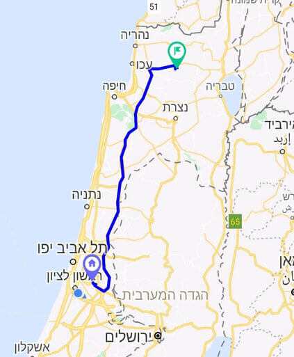 מחיר מונית משדה התעופה לכרמיאל
