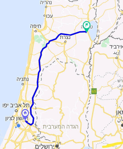 מחיר מונית משדה התעופה לטבריה