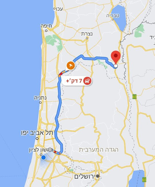 מחיר מונית מנתבג לבית שאן